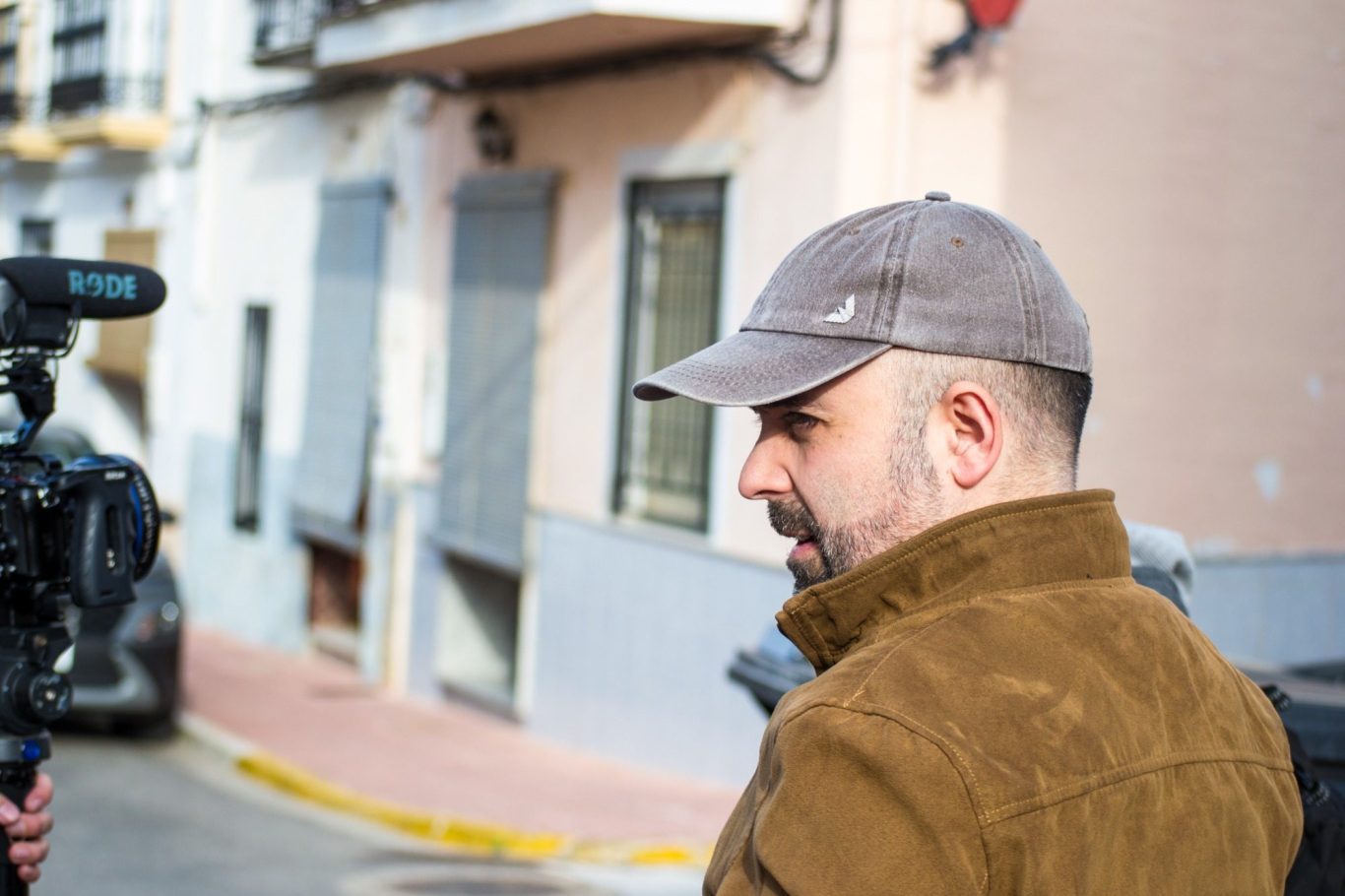 Pedro Lendínez en el rodaje de La vida en una gota